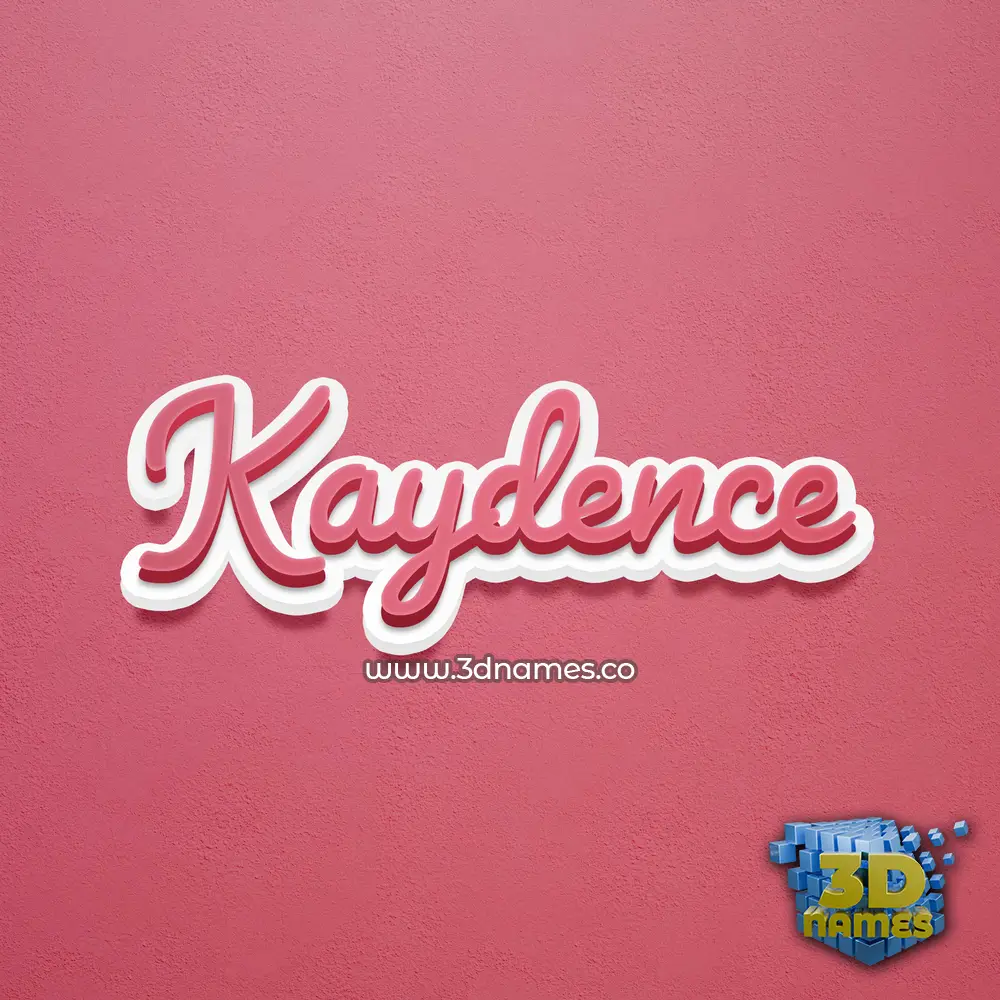 kaydence in Red Scribble style - 3D name wallpaper