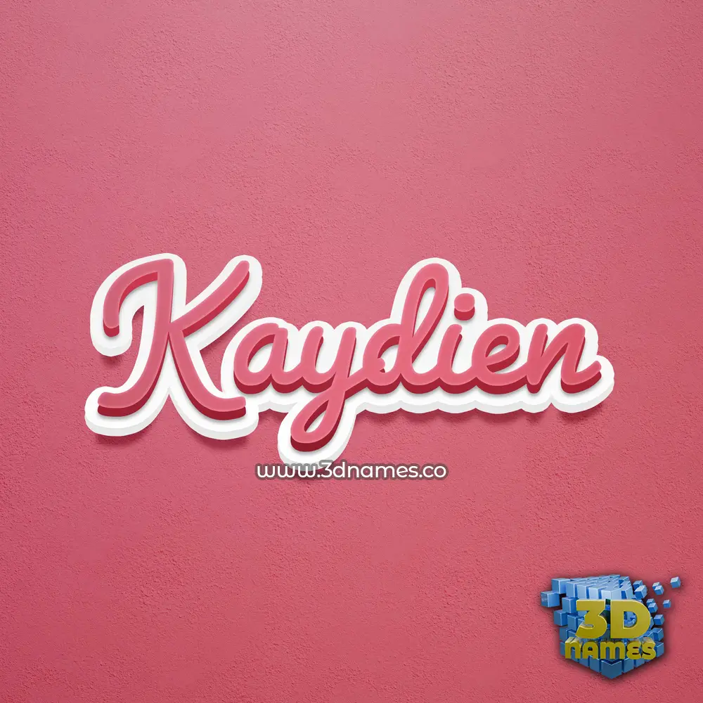 kaydien in Red Scribble style - 3D name wallpaper