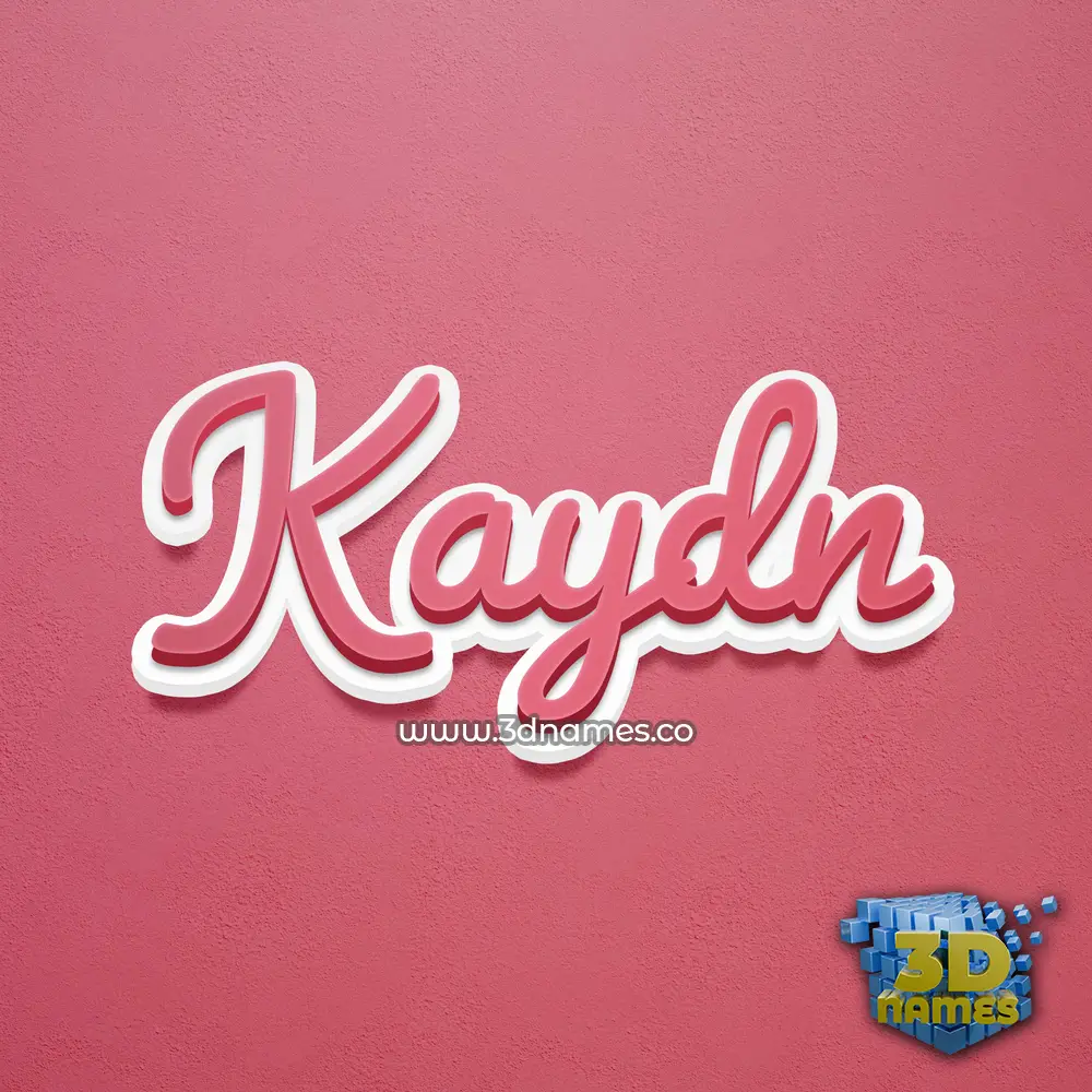 kaydn in Red Scribble style - 3D name wallpaper