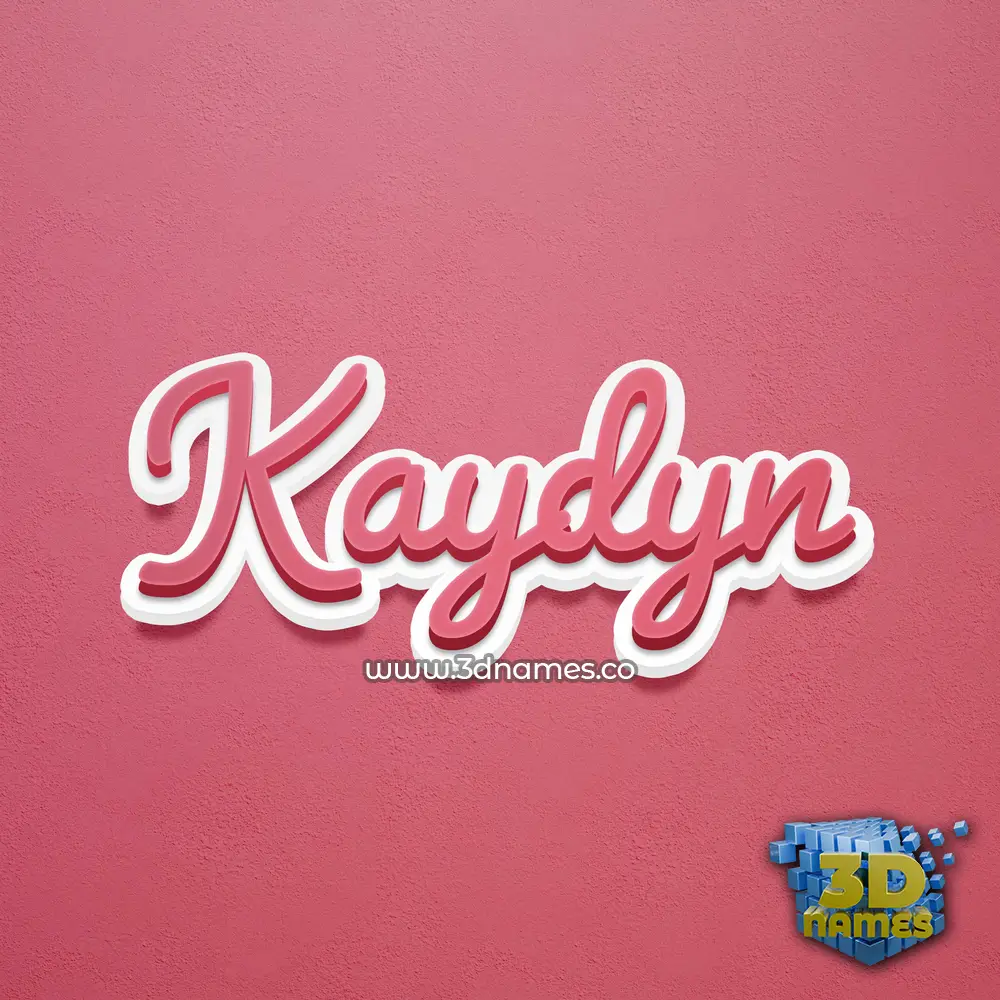 kaydyn in Red Scribble style - 3D name wallpaper