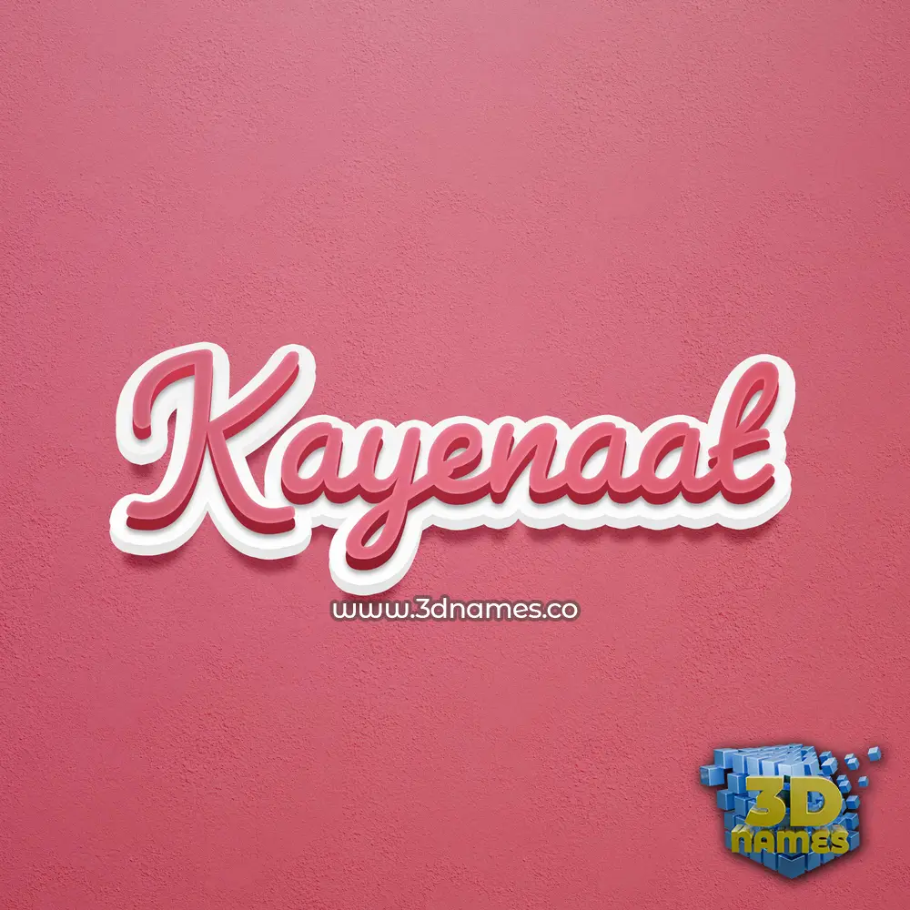 kayenaat in Red Scribble style - 3D name wallpaper