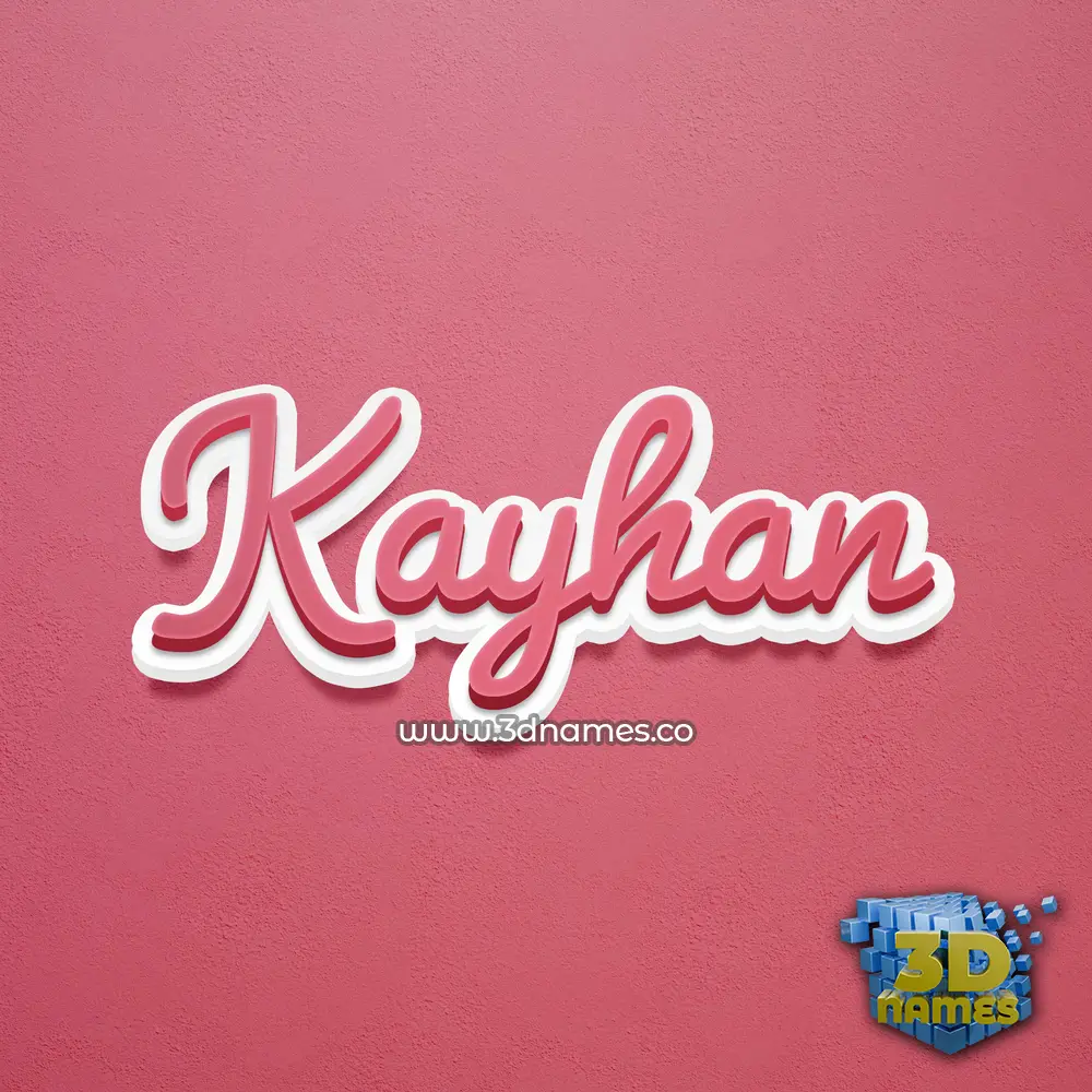 kayhan in Red Scribble style - 3D name wallpaper