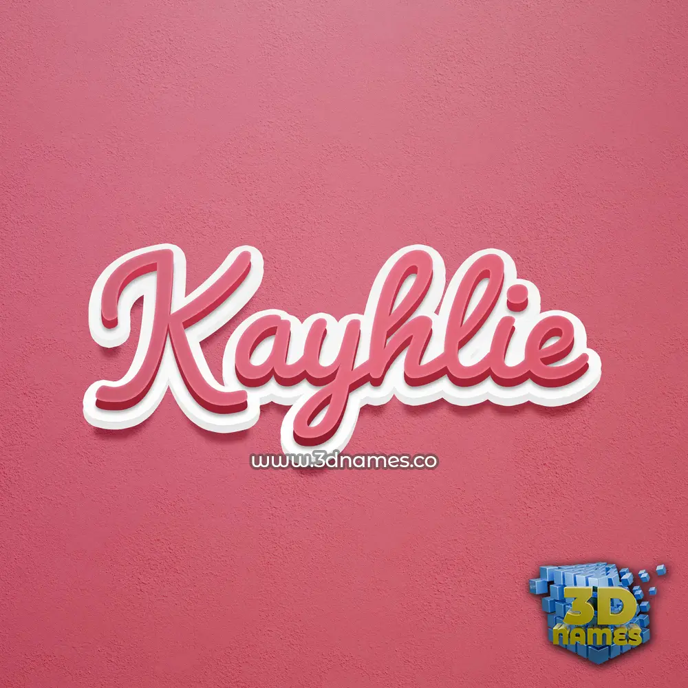 kayhlie in Red Scribble style - 3D name wallpaper