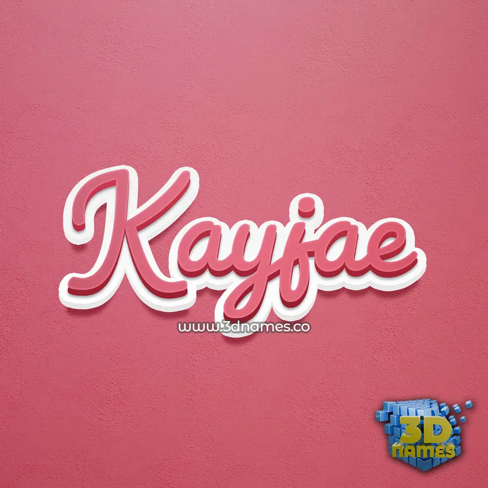 kayjae in Red Scribble style - 3D name wallpaper