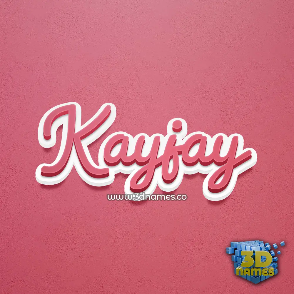kayjay in Red Scribble style - 3D name wallpaper