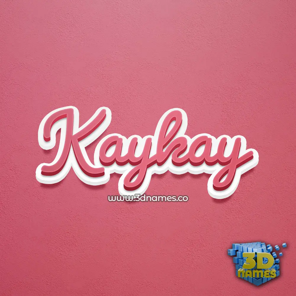 kaykay in Red Scribble style - 3D name wallpaper