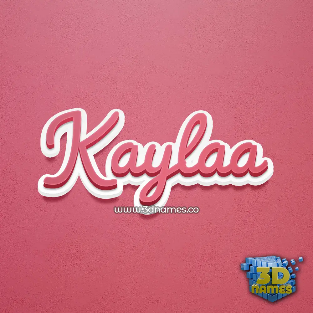 kaylaa in Red Scribble style - 3D name wallpaper