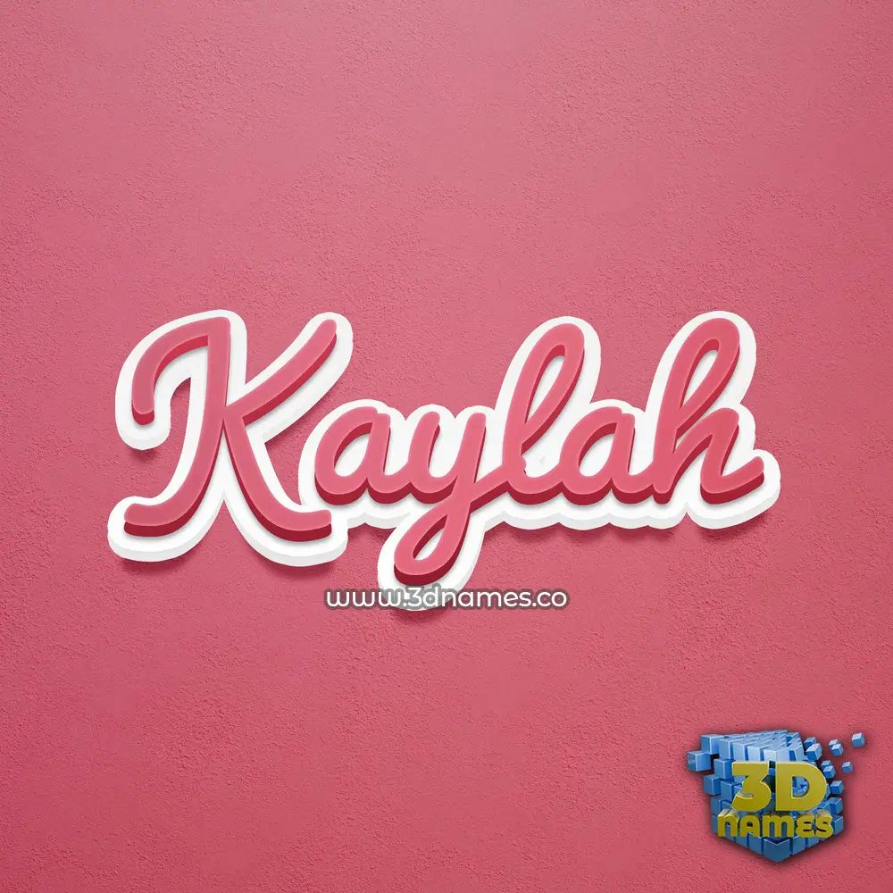 kaylah in Red Scribble style - 3D name wallpaper