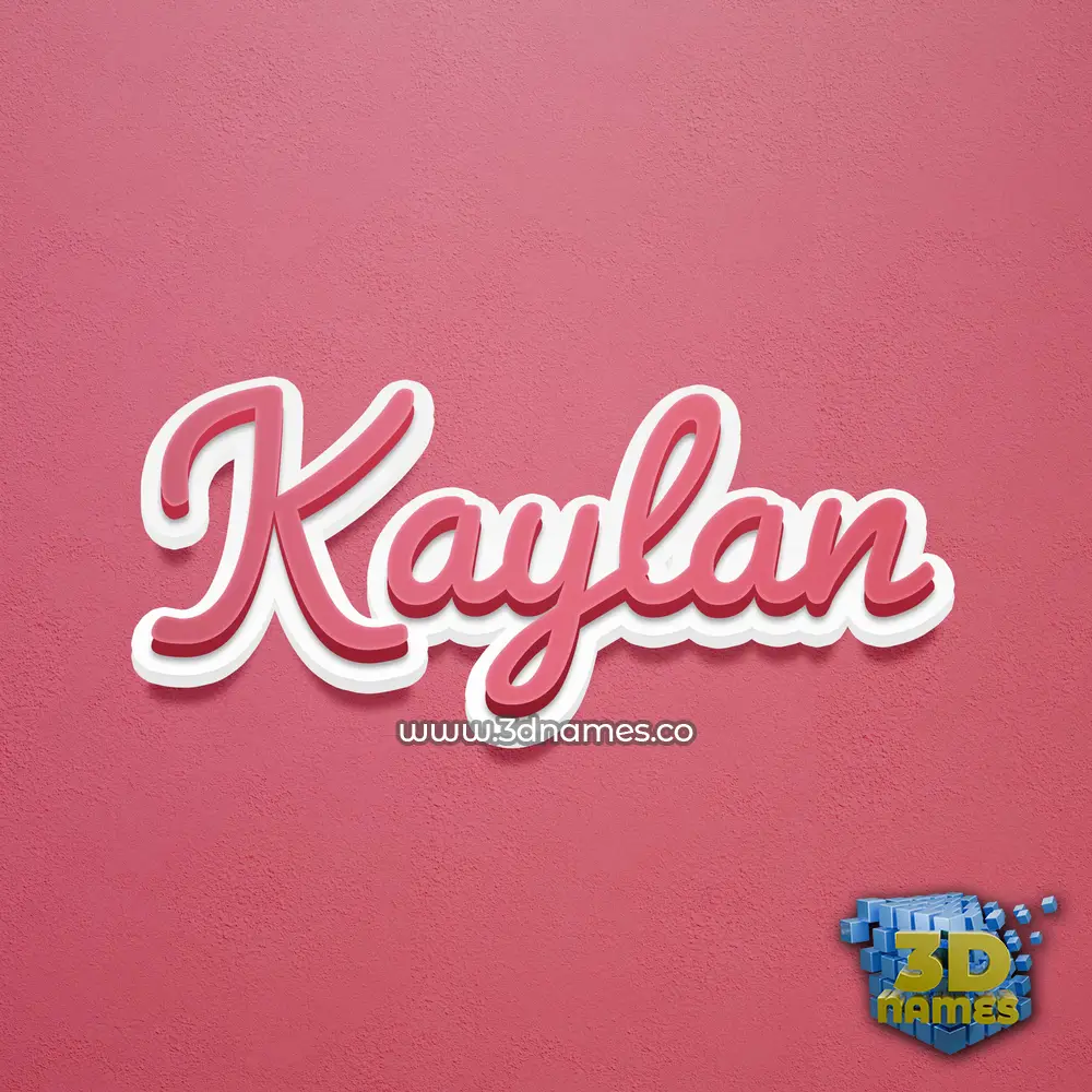 kaylan in Red Scribble style - 3D name wallpaper