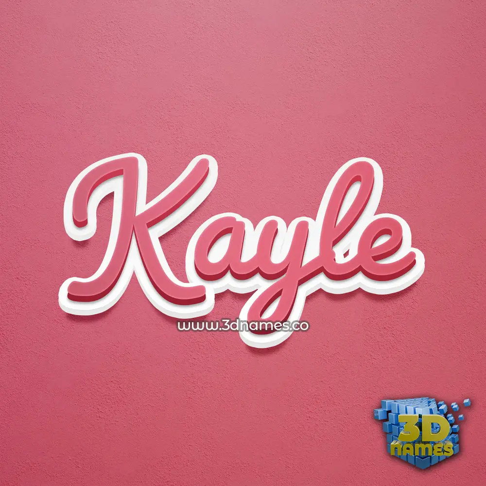 kayle in Red Scribble style - 3D name wallpaper