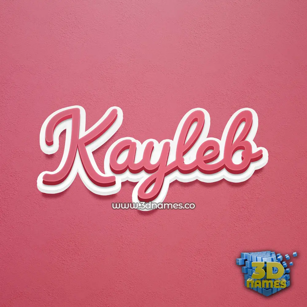 kayleb in Red Scribble style - 3D name wallpaper