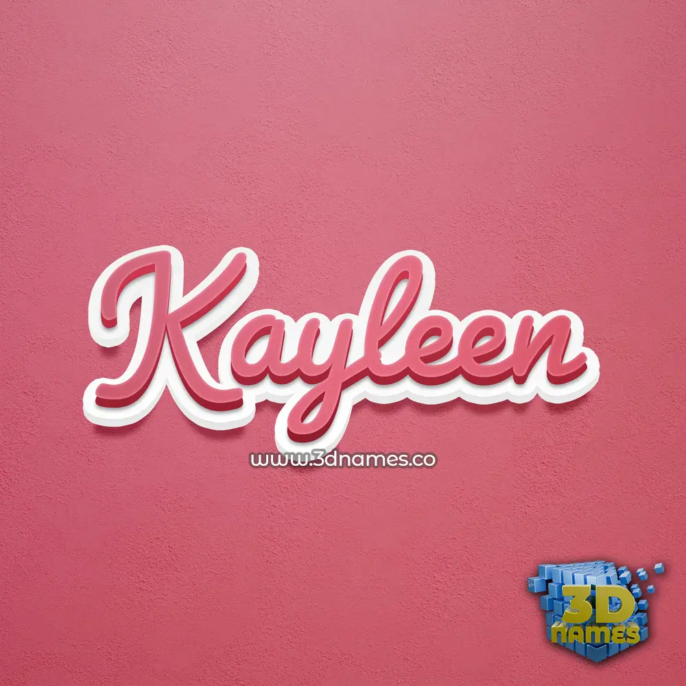 kayleen in Red Scribble style - 3D name wallpaper
