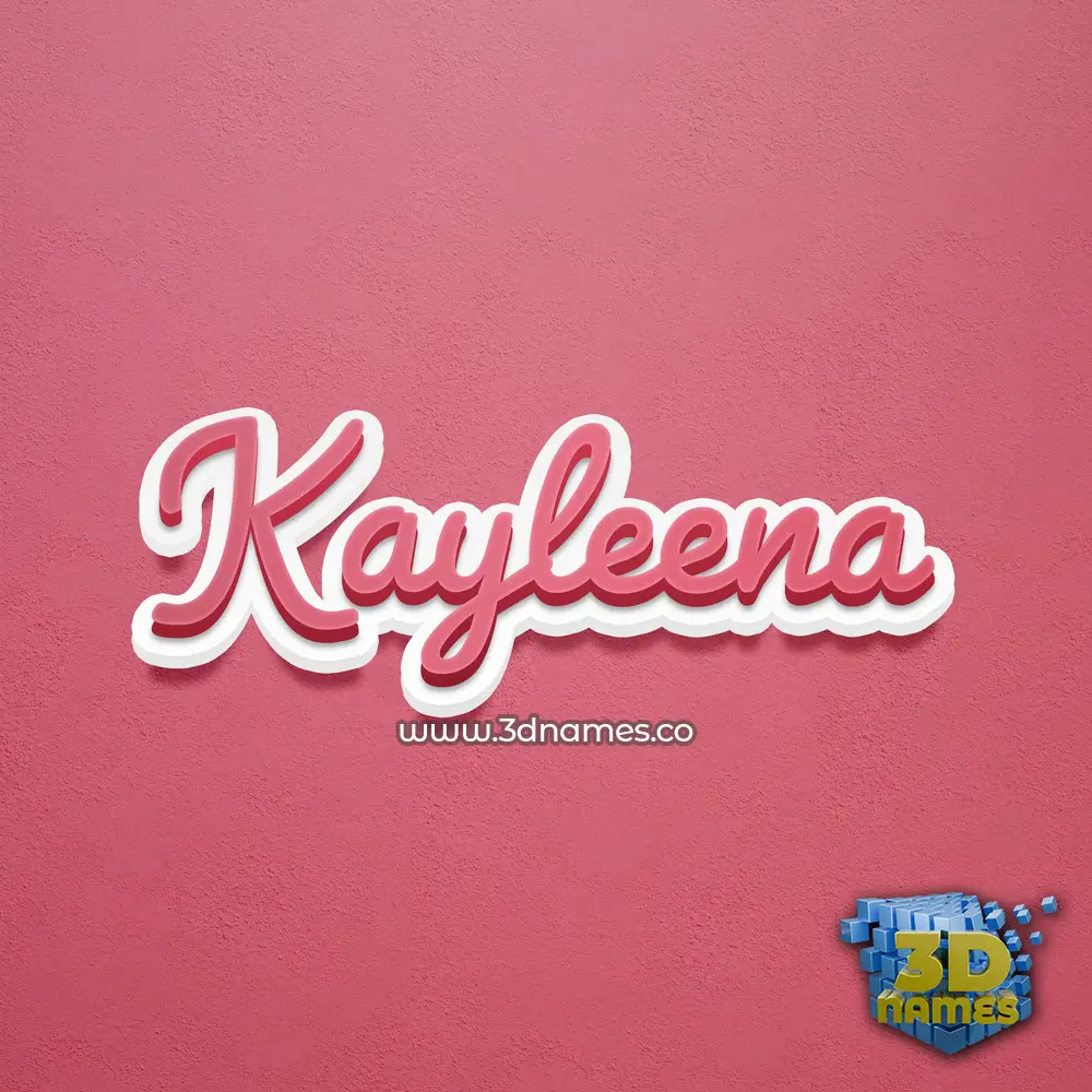 kayleena in Red Scribble style - 3D name wallpaper