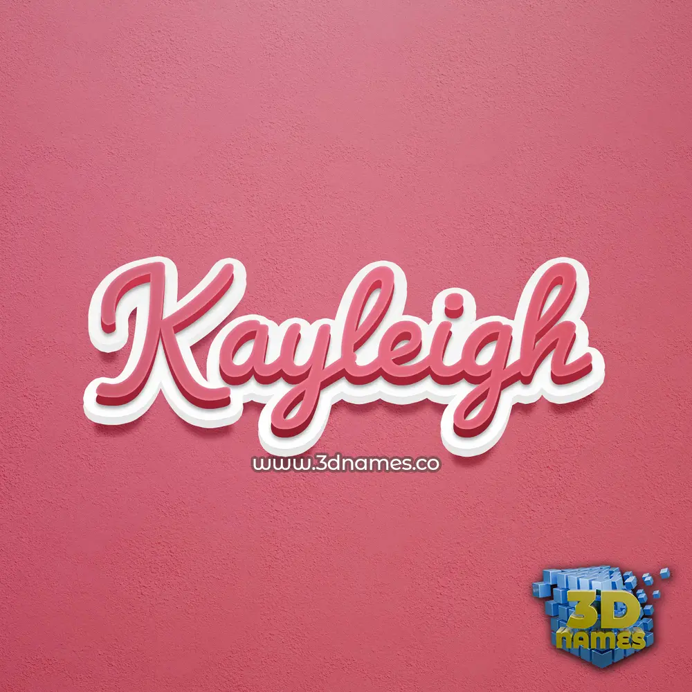 kayleigh in Red Scribble style - 3D name wallpaper