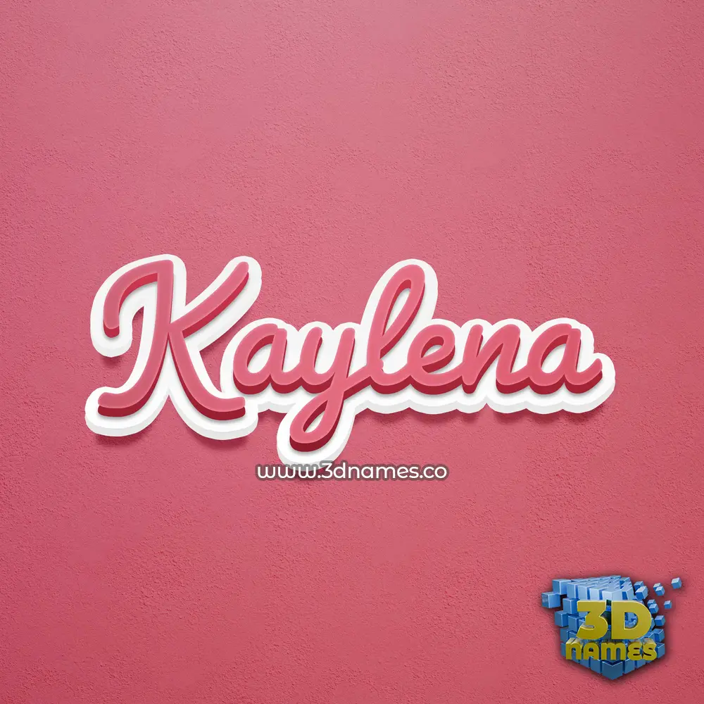 kaylena in Red Scribble style - 3D name wallpaper
