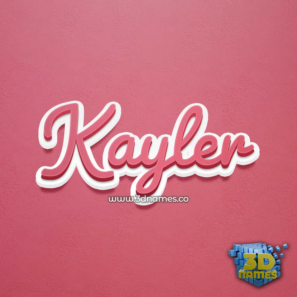 kayler in Red Scribble style - 3D name wallpaper