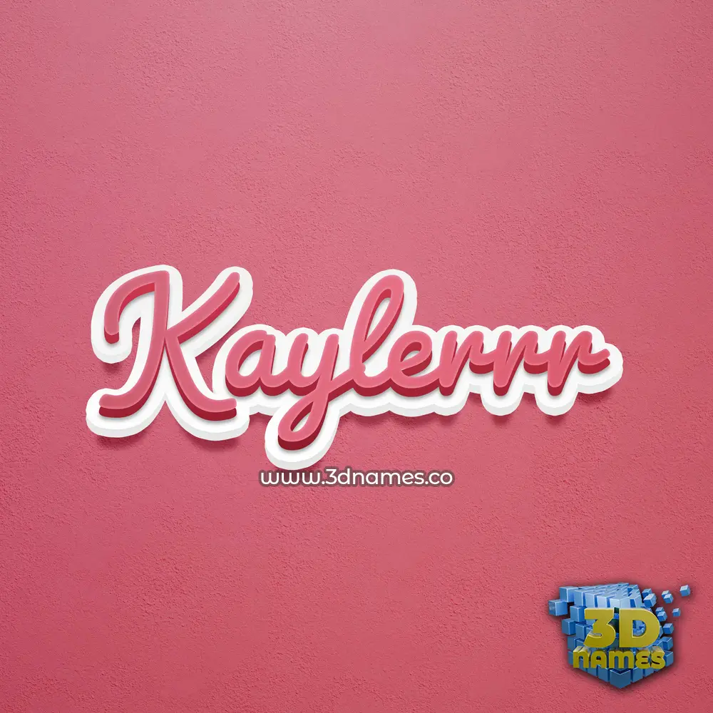 kaylerrr in Red Scribble style - 3D name wallpaper