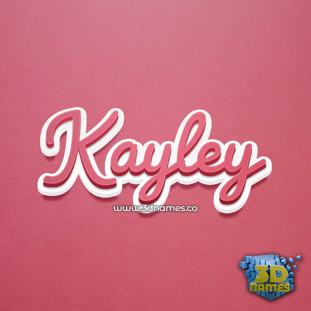 kayley in Red Scribble style - 3D name wallpaper