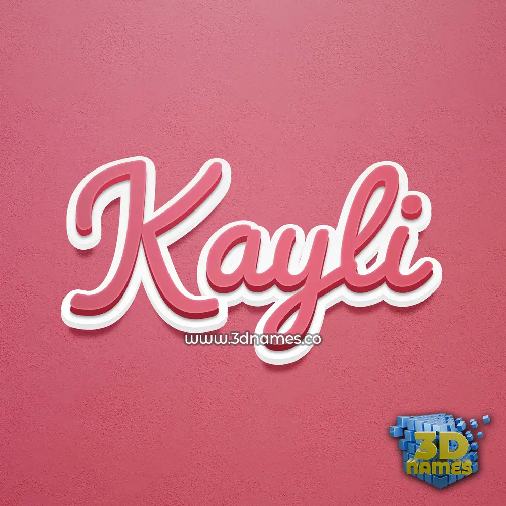 kayli in Red Scribble style - 3D name wallpaper