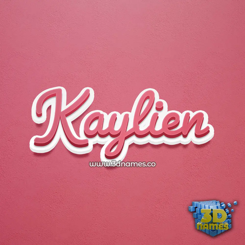 kaylien in Red Scribble style - 3D name wallpaper