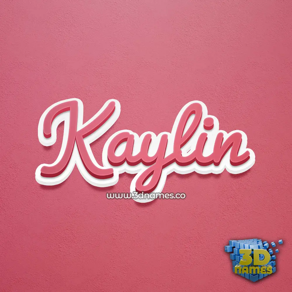 kaylin in Red Scribble style - 3D name wallpaper