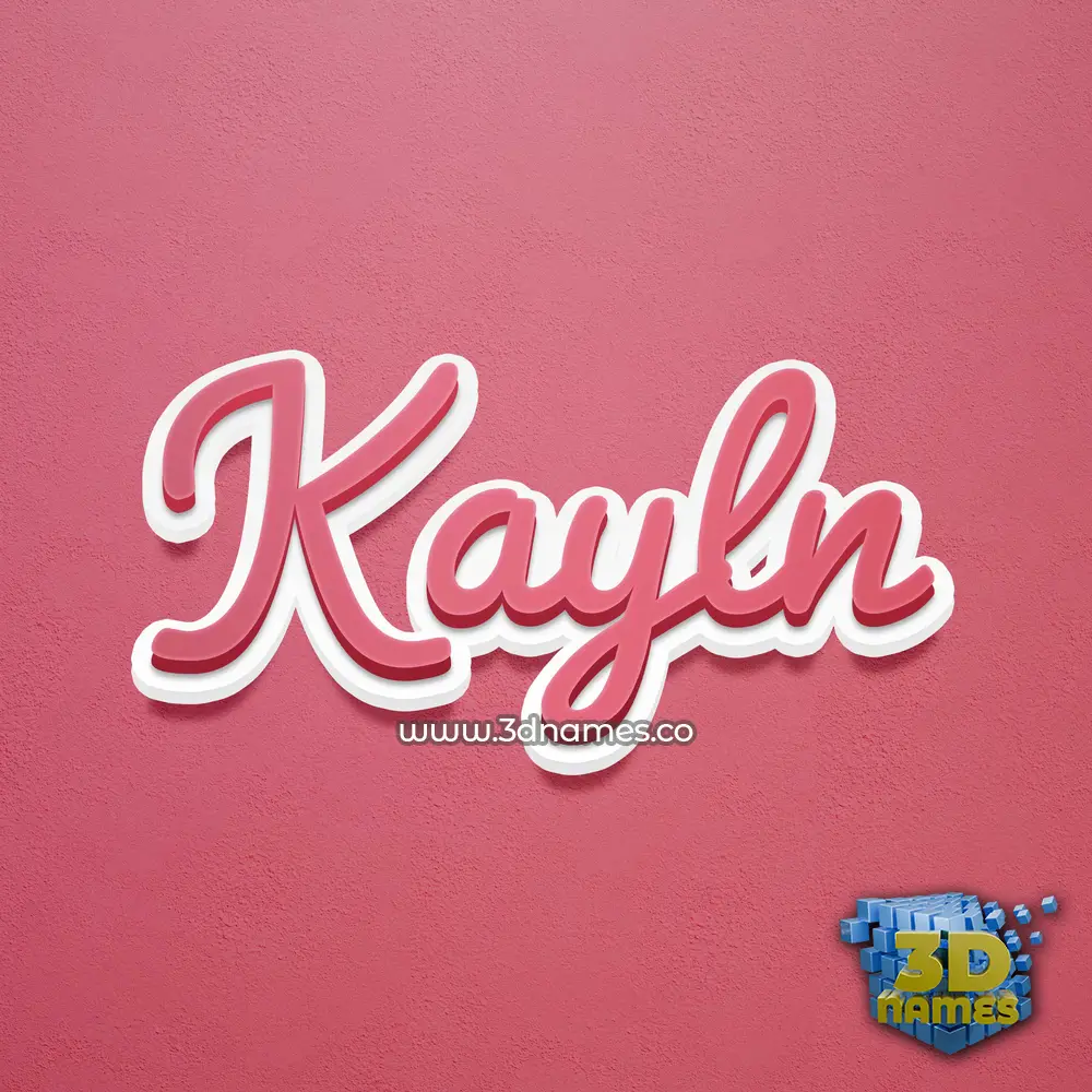 kayln in Red Scribble style - 3D name wallpaper