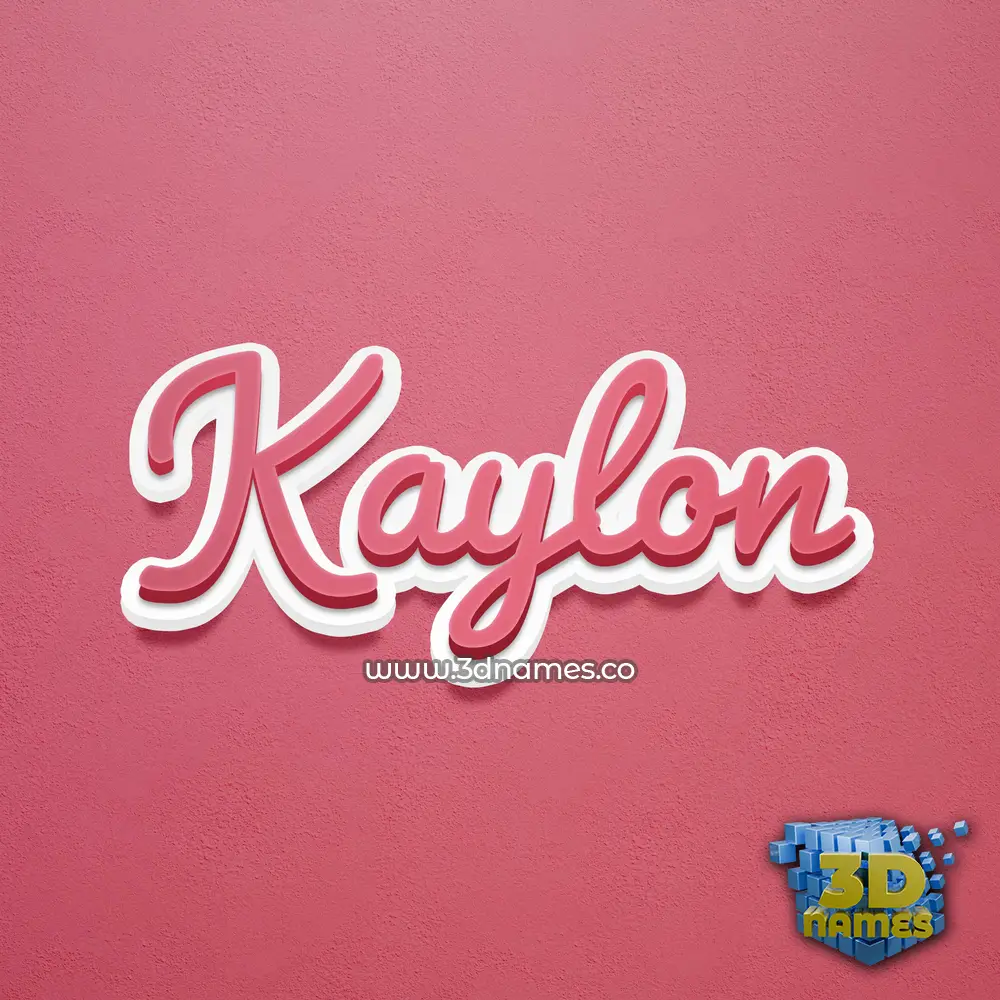 kaylon in Red Scribble style - 3D name wallpaper