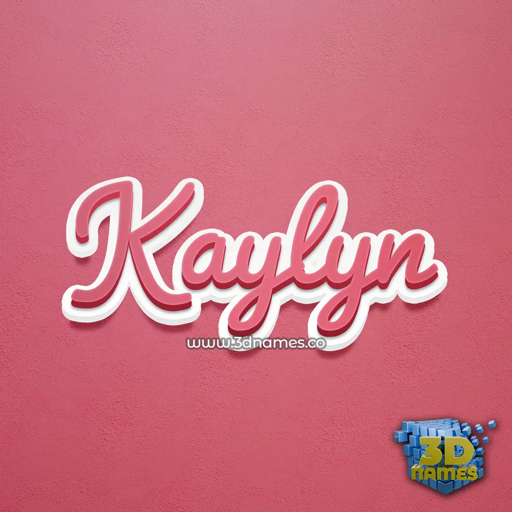 kaylyn in Red Scribble style - 3D name wallpaper