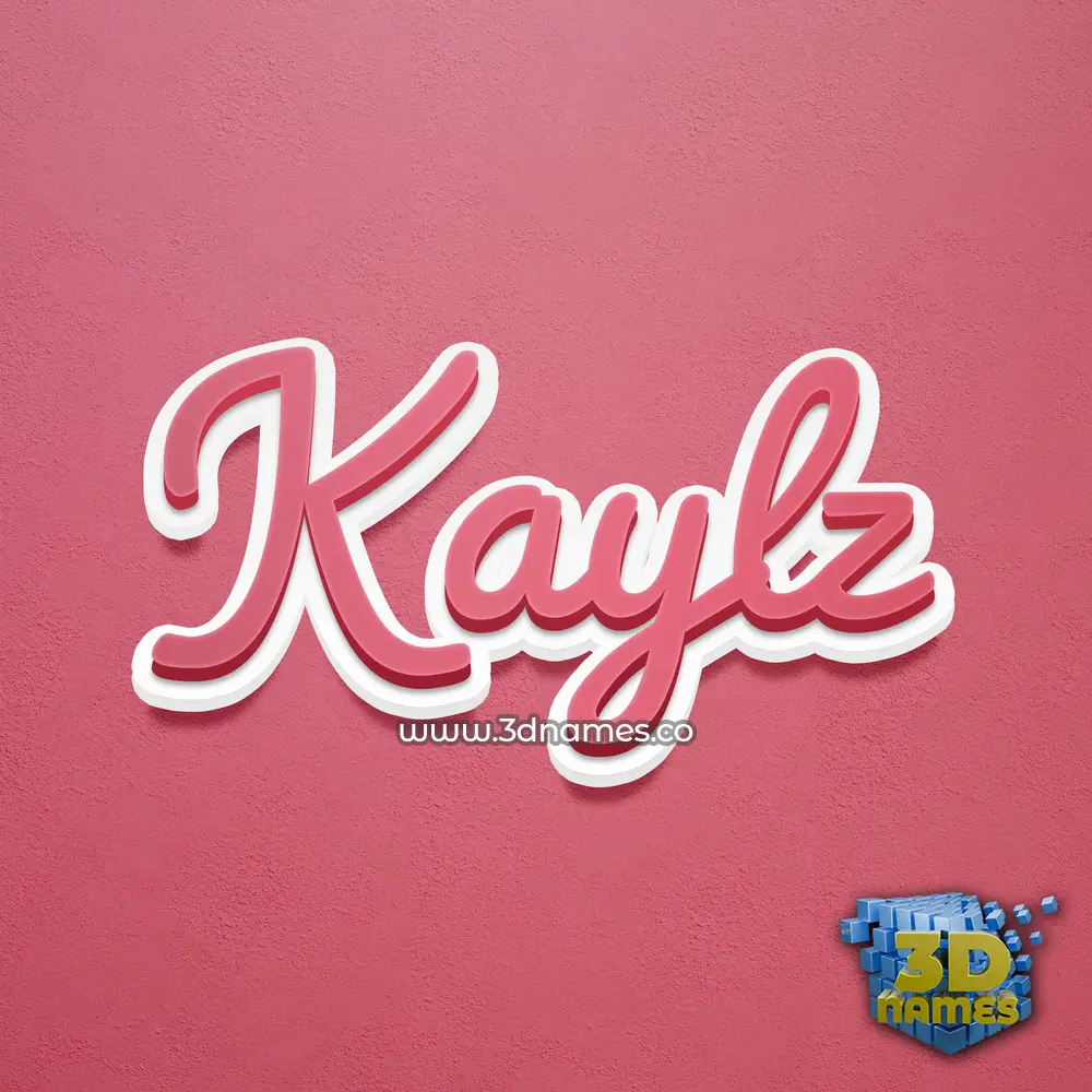 kaylz in Red Scribble style - 3D name wallpaper
