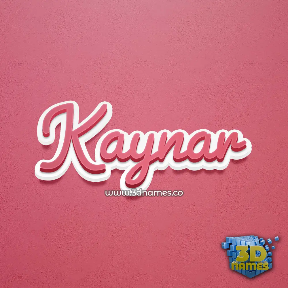 kaynar in Red Scribble style - 3D name wallpaper