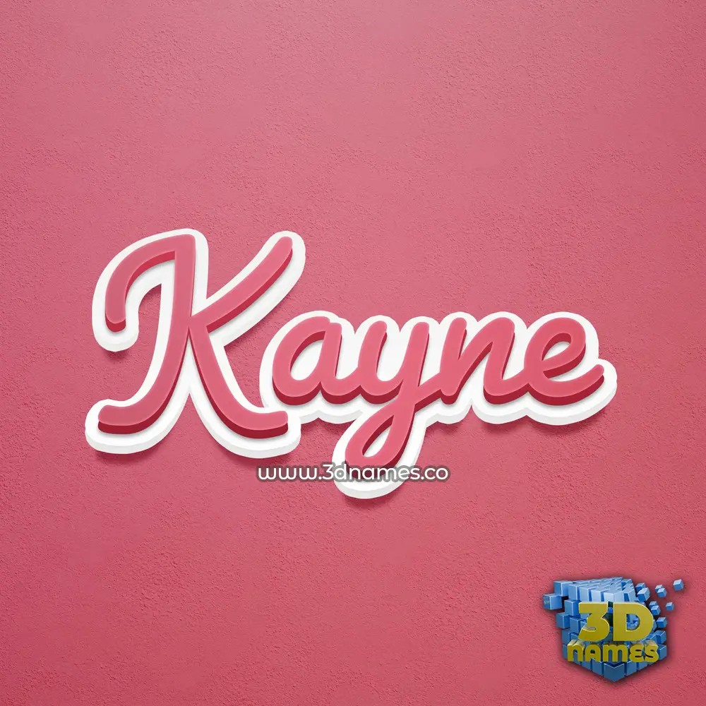 kayne in Red Scribble style - 3D name wallpaper