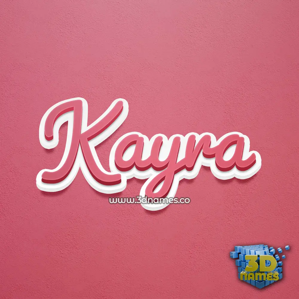 kayra in Red Scribble style - 3D name wallpaper