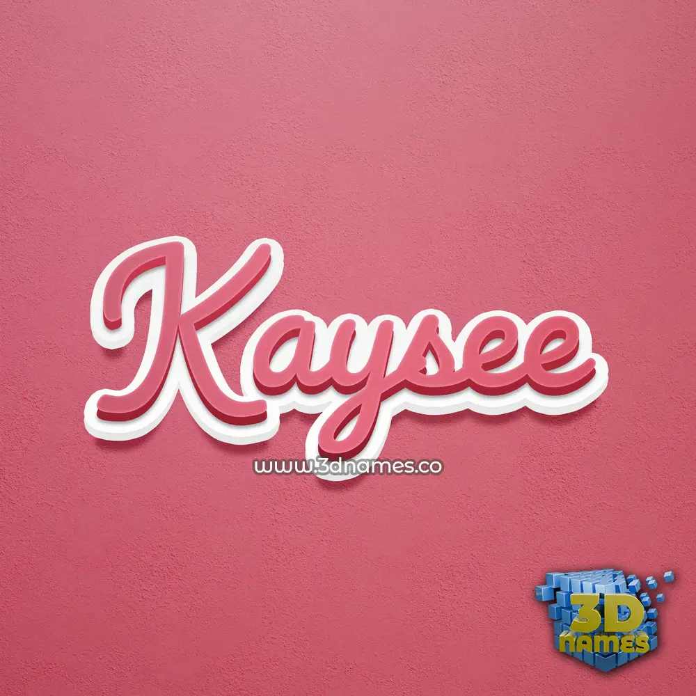 kaysee in Red Scribble style - 3D name wallpaper