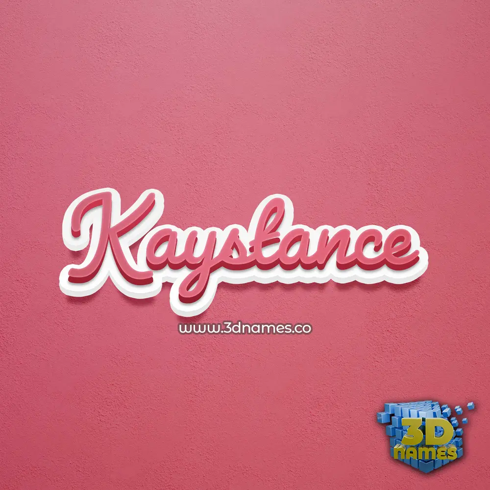 kaystance in Red Scribble style - 3D name wallpaper