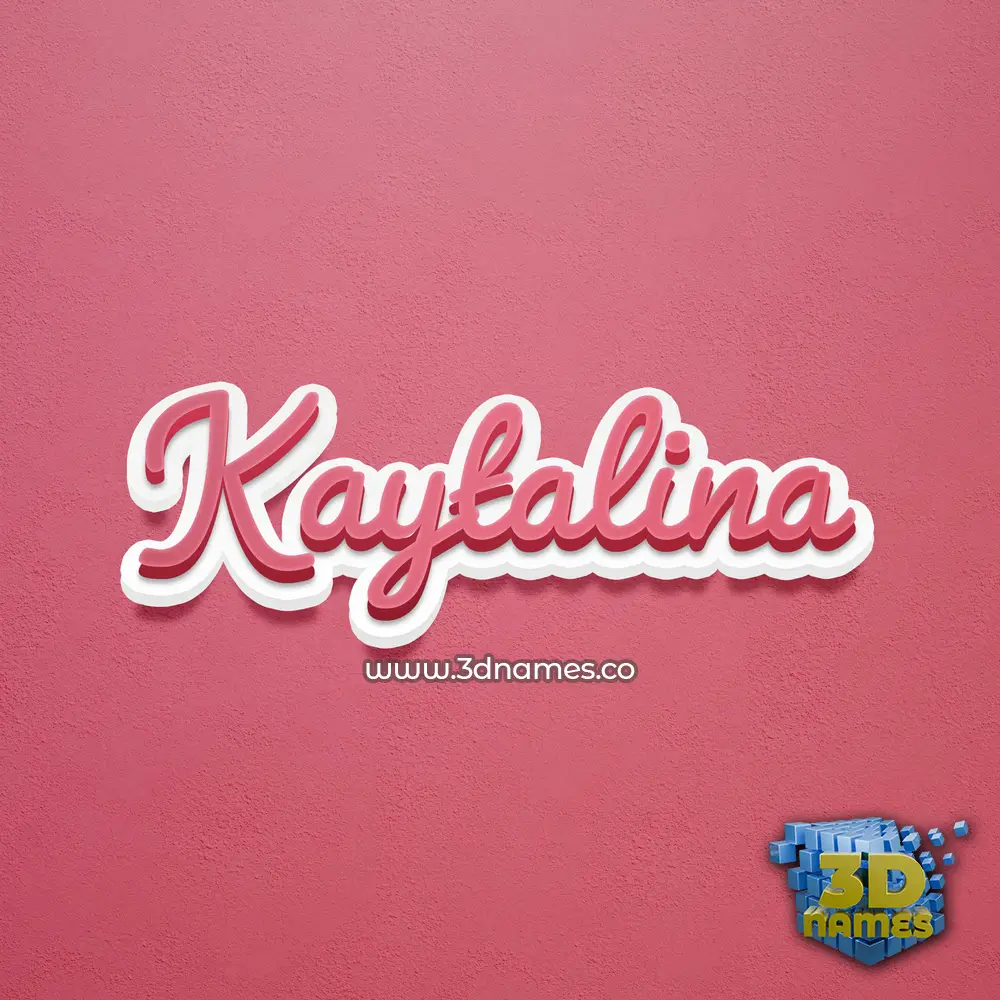 kaytalina in Red Scribble style - 3D name wallpaper