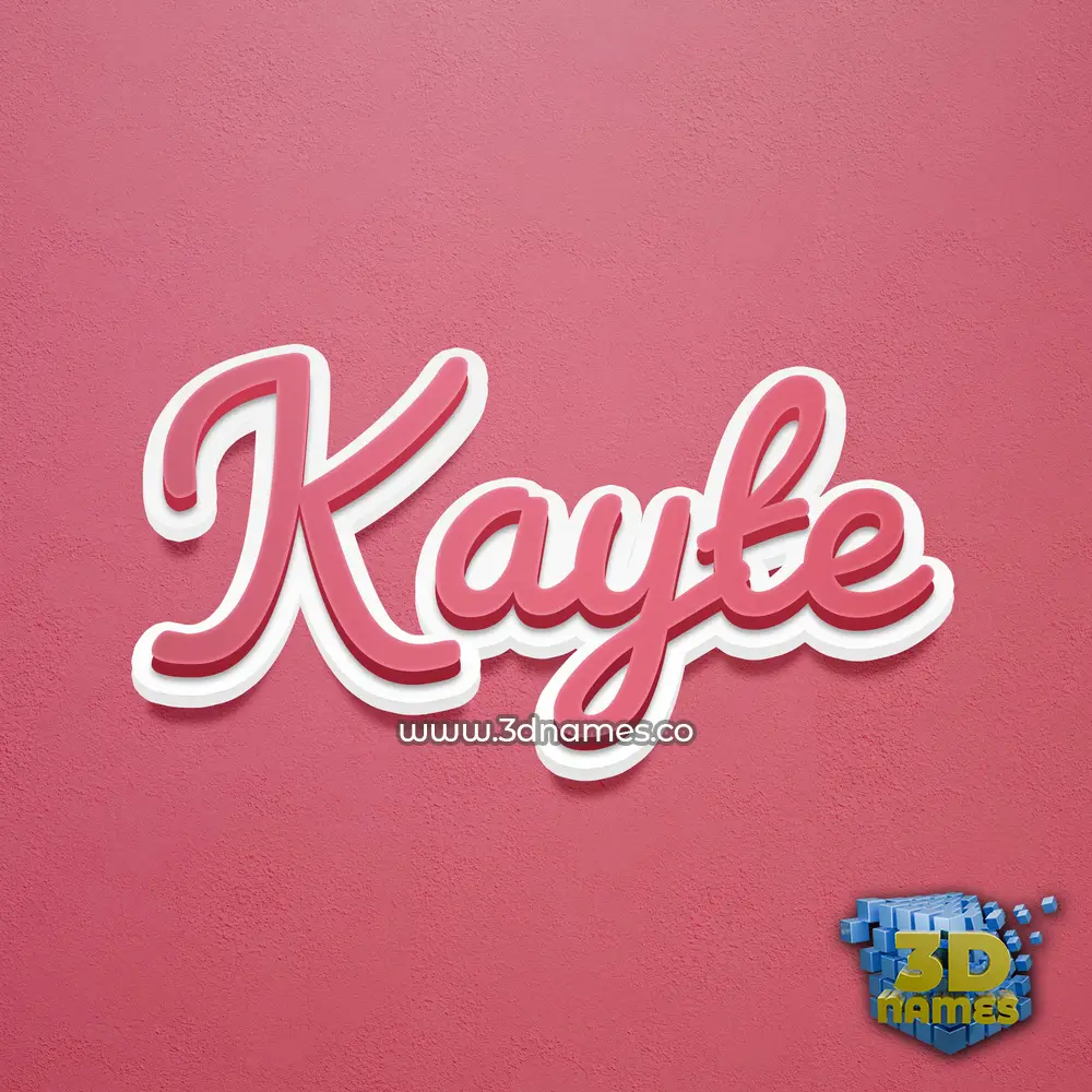 kayte in Red Scribble style - 3D name wallpaper