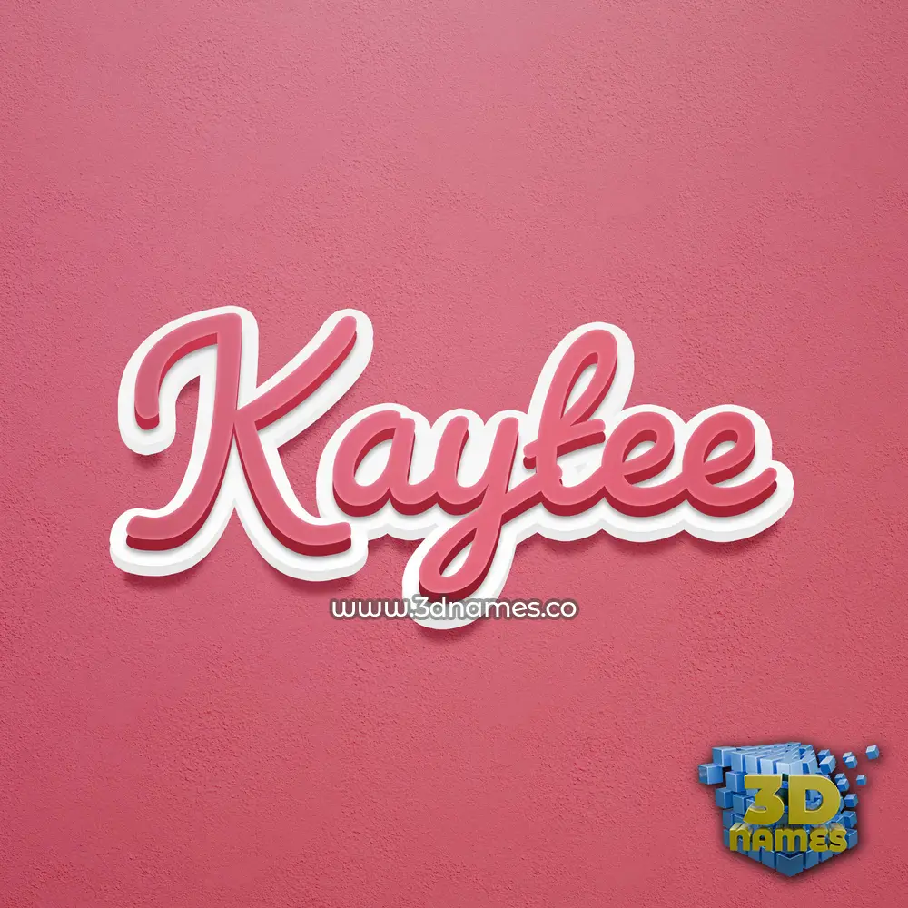 kaytee in Red Scribble style - 3D name wallpaper