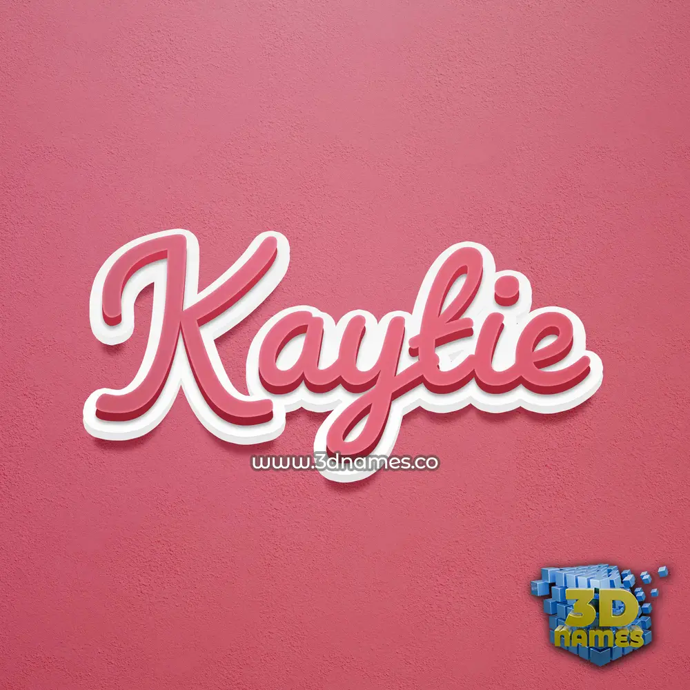 kaytie in Red Scribble style - 3D name wallpaper