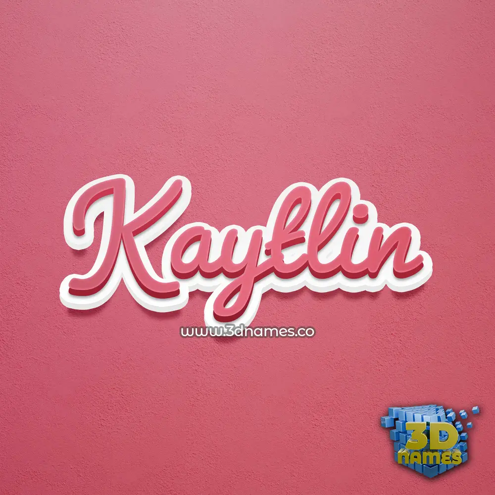 kaytlin in Red Scribble style - 3D name wallpaper