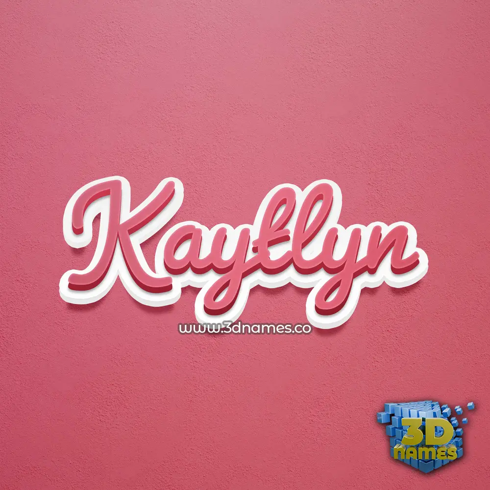 kaytlyn in Red Scribble style - 3D name wallpaper