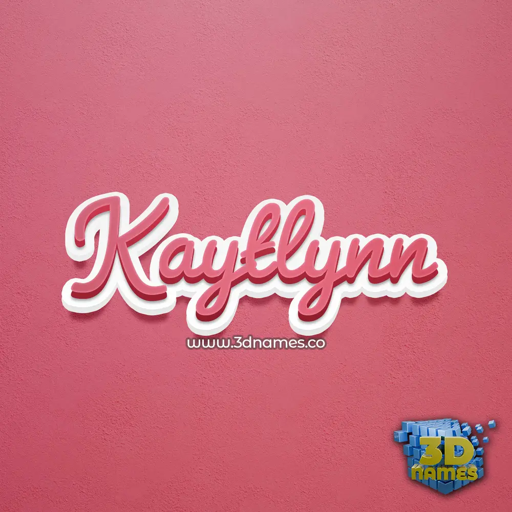 kaytlynn in Red Scribble style - 3D name wallpaper