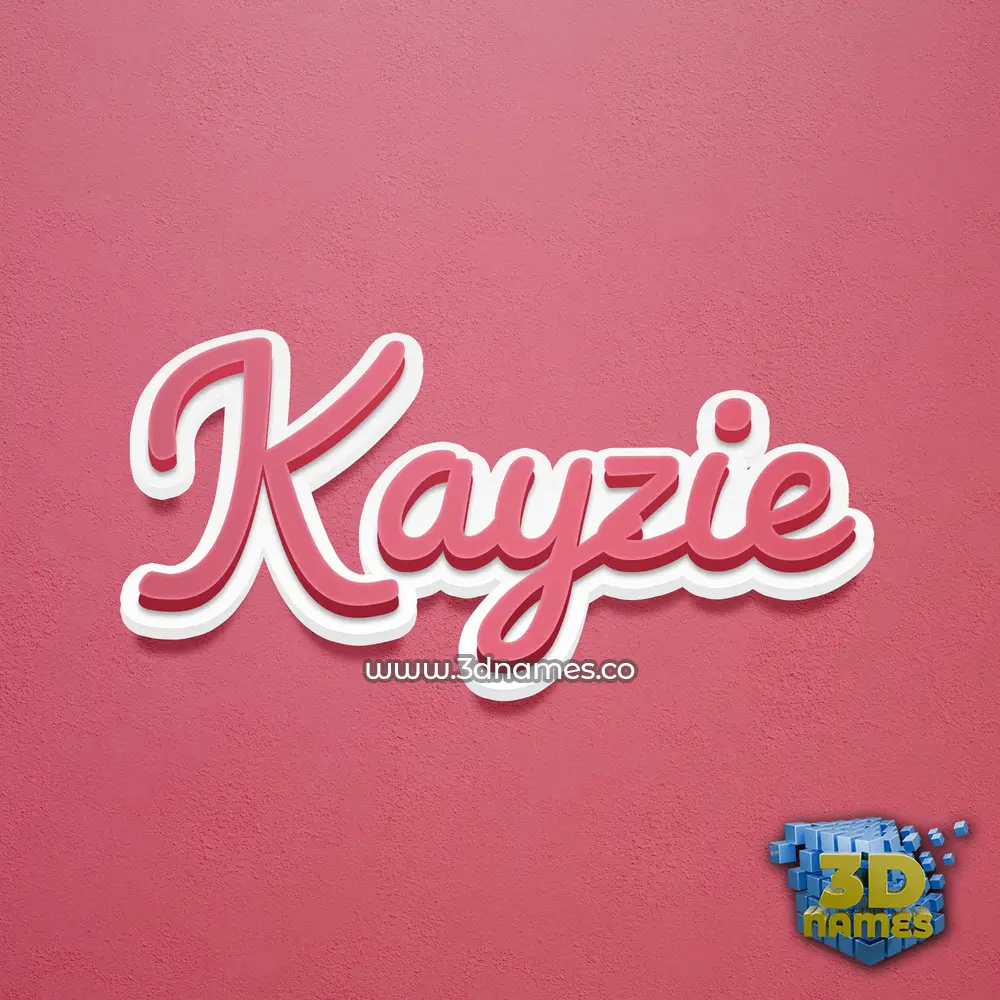 kayzie in Red Scribble style - 3D name wallpaper
