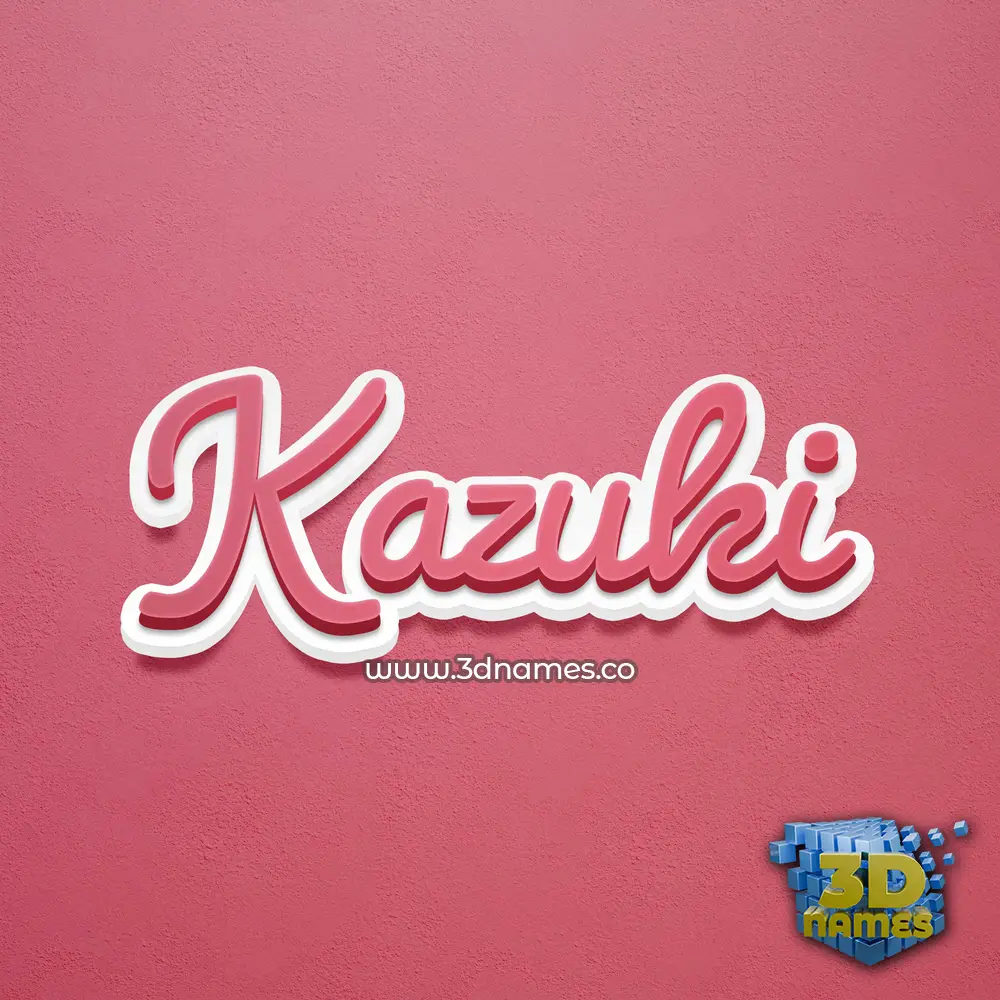 kazuki in Red Scribble style - 3D name wallpaper