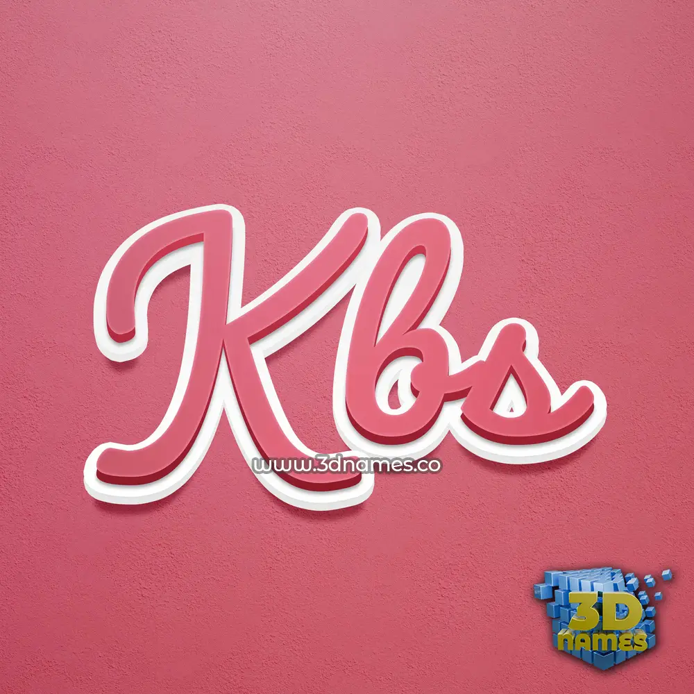 kbs in Red Scribble style - 3D name wallpaper