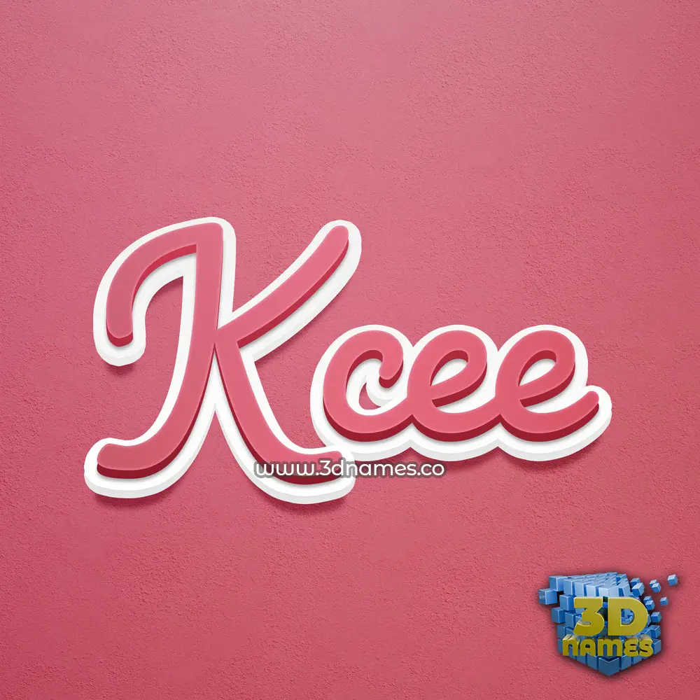 kcee in Red Scribble style - 3D name wallpaper