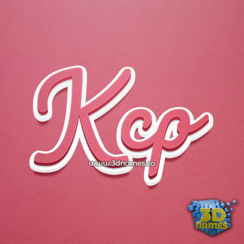 kcp in Red Scribble style - 3D name wallpaper
