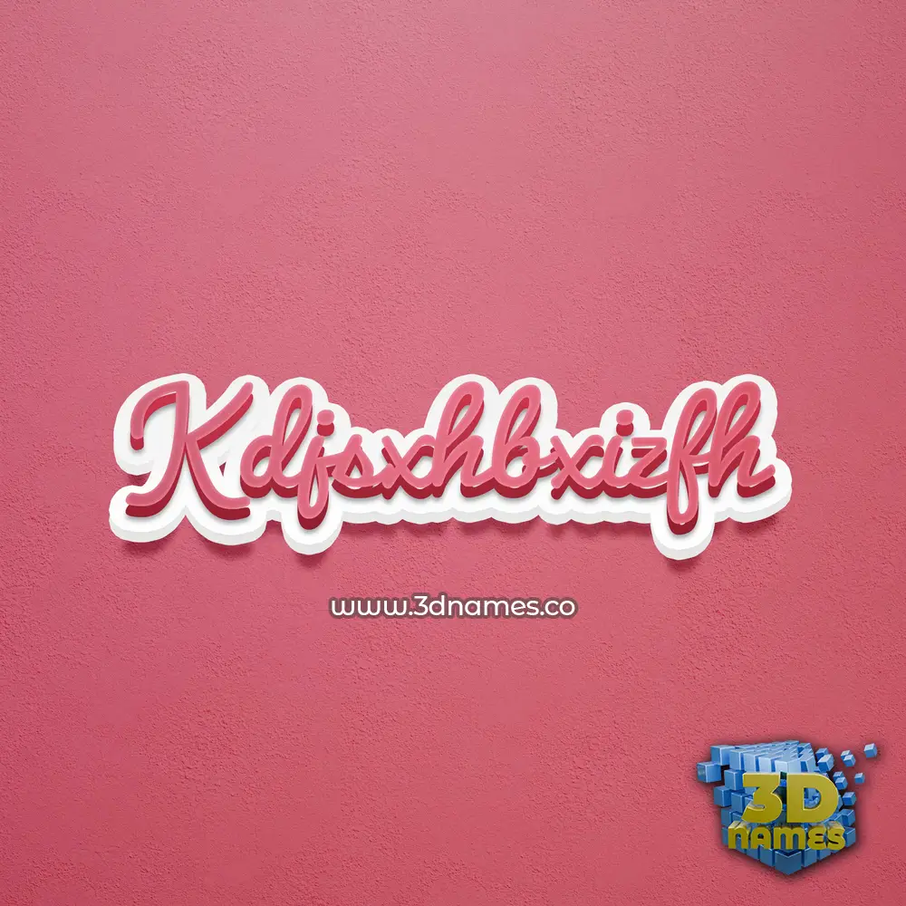kdjsxhbxizfh in Red Scribble style - 3D name wallpaper