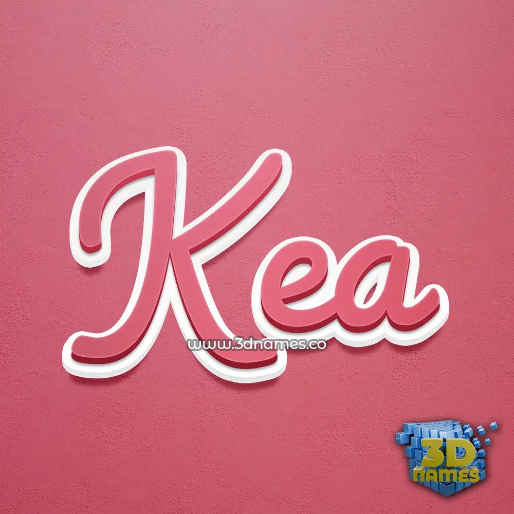 kea in Red Scribble style - 3D name wallpaper