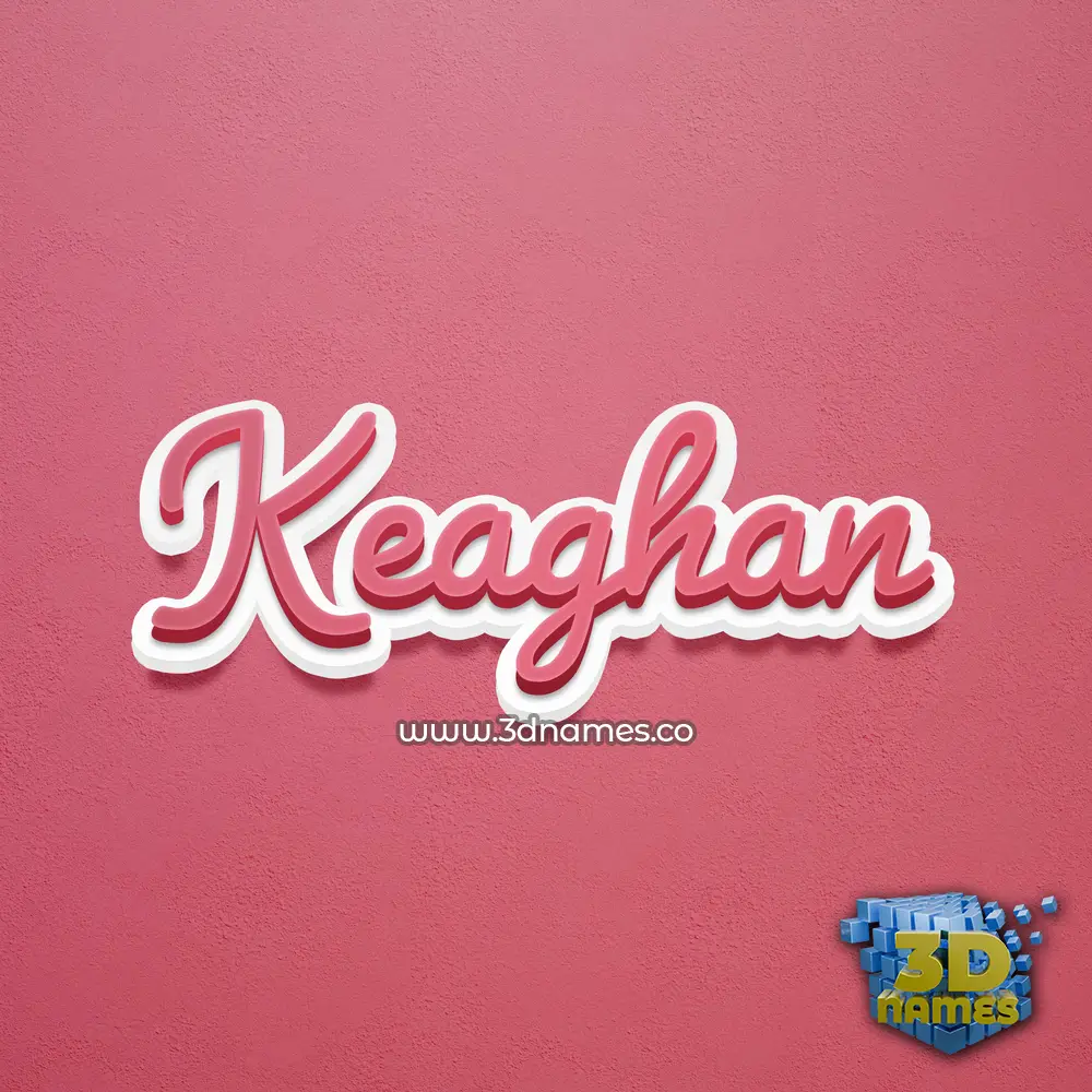 keaghan in Red Scribble style - 3D name wallpaper