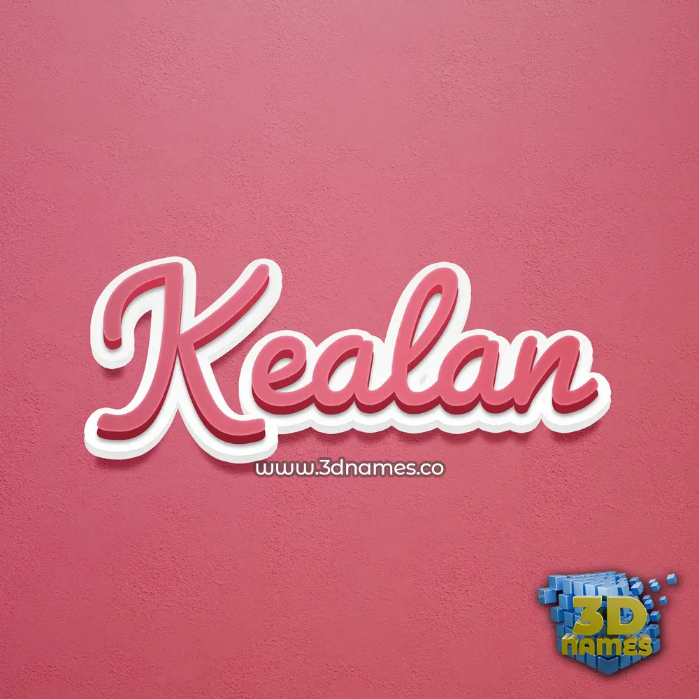 kealan in Red Scribble style - 3D name wallpaper